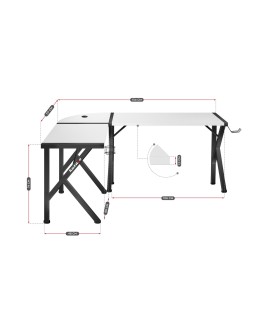 Biurko gamingowe Huzaro Hero 6.3 White