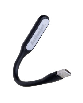 Activejet Lampka do komputera USB LED, do czytania. Napięcie 5V. Moc 1.2W. Materiał PVC. Rozmiar produktu 17018.59mm. Czarna.