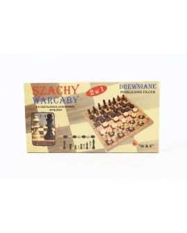 Szachy i Warcaby drewniane 2w1 29x29 JYWK392 14416