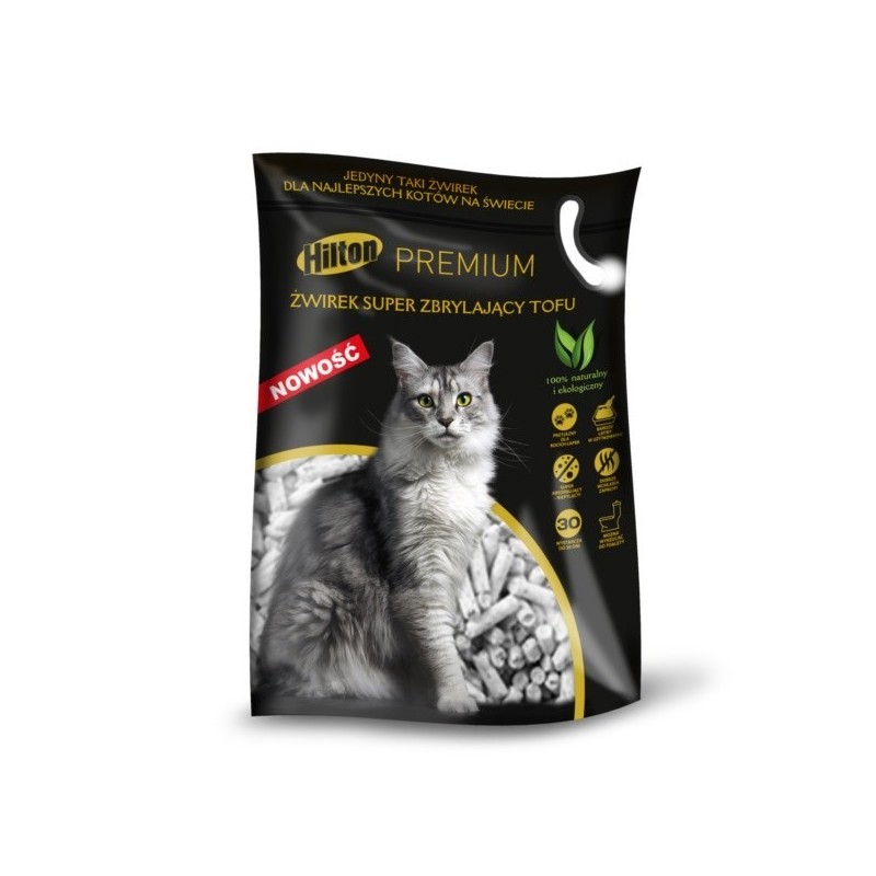 HILTON Tofu Super zbrylający - żwirek dla kota - 5 l /2,5 kg