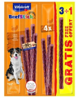 VITAKRAFT Dog Beef Stick indyk - przysmak dla psa - 3+1 szt