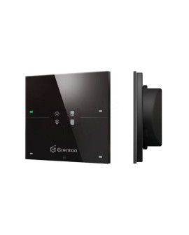 Grenton Smart panel/ 4 pola dotykowe/ wyświetlacz OLED/ TF-Bus/ czarny szklany front
