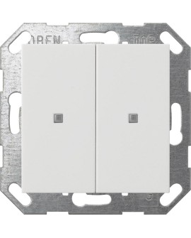 GIRA czujnik przyciskowy 2x KNX ONE System 55 czysta biel mat 517327