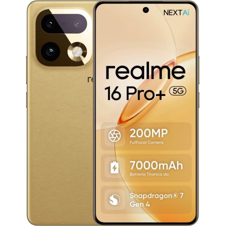 Smartphone REALME 16 Pro+ 5G 12/512GB Złoty 512 GB Złoty TKORALSZA0173