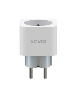 SAVIO INTELIGENTNE GNIAZDKO WI-FI, 16A, TIMER, POMIAR ZUŻYCIA ENERGII, AS-01