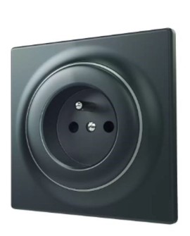 FIBARO Gniazdko Walli Outlet N typ E antracyt FGWSONE-011-8