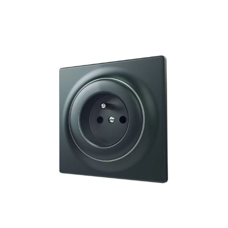FIBARO Gniazdko Walli Outlet N typ E antracyt FGWSONE-011-8