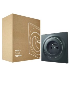 FIBARO Gniazdko Walli Outlet N typ E antracyt FGWSONE-011-8