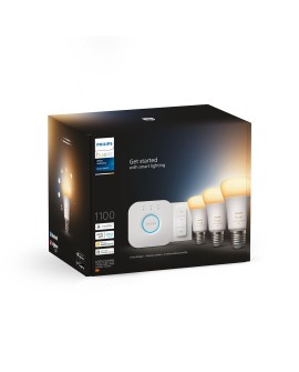 Philips Hue White ambiance Zestaw startowy: 3 inteligentne żarówki E27 (1100) + regulator przyciemniania Hue Dimmer switch