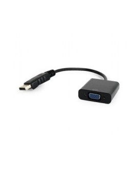Adapter GEMBIRD A-DPM-VGAF-02 (DisplayPort M - D-Sub (VGA) F 0,15m kolor czarny)