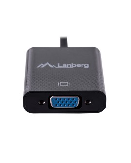 Adapter Lanberg AD-0017-BK (HDMI M - D-Sub (VGA) F 0,20m kolor czarny)