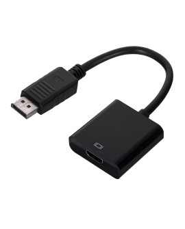 Adapter GEMBIRD A-DPM-HDMIF-002 (DisplayPort M - HDMI F 0,10m kolor czarny)