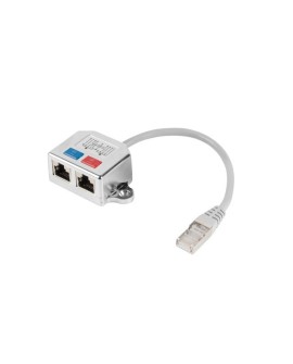 Adapter Lanberg AD-0026-S (RJ45 M - 2 x RJ45 F kolor szary)