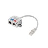 Adapter Lanberg AD-0026-S (RJ45 M - 2 x RJ45 F kolor szary)