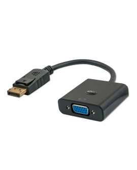Adapter SAVIO CL-90 (DisplayPort M - D-Sub (VGA) F 0,20m kolor czarny)