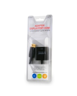 Adapter SAVIO cl-55 (HDMI F - DisplayPort M 0,10m kolor czarny)