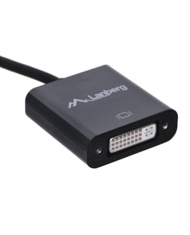Adapter Lanberg AD-0007-BK (DisplayPort M - DVI-D F 0,10m kolor czarny)