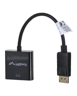 Adapter Lanberg AD-0007-BK (DisplayPort M - DVI-D F 0,10m kolor czarny)