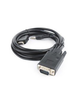 Adapter GEMBIRD A-HDMI-VGA-03-6 (HDMI M - D-Sub (VGA), Jack stereo 3,5 mm M 1,8m kolor czarny)