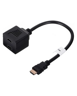Splitter Lanberg AD-0019-BK (HDMI M - 2x HDMI F 0,20m kolor czarny)