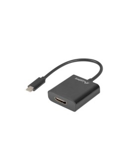 Adapter Lanberg AD-UC-HD-01 (USB typu C M - HDMI F 0,15m kolor czarny)