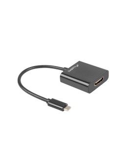 Adapter Lanberg AD-UC-HD-01 (USB typu C M - HDMI F 0,15m kolor czarny)