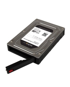 StarTech.com 25SAT35HDD panel drive bay 8,89 cm (3.5") Taca napędu pamięci masowej Czarny, Srebrny