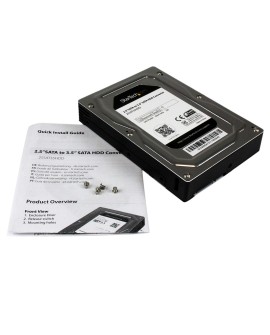StarTech.com 25SAT35HDD panel drive bay 8,89 cm (3.5") Taca napędu pamięci masowej Czarny, Srebrny