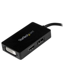 StarTech.com MDP2DPDVHD adapter kablowy 0,15 m Mini DisplayPort DisplayPort + DVI-D + HDMI Czarny