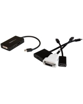 StarTech.com MDP2DPDVHD adapter kablowy 0,15 m Mini DisplayPort DisplayPort + DVI-D + HDMI Czarny