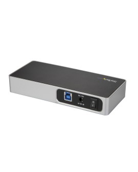 StarTech.com HB30C5A2CSC huby i koncentratory USB 3.2 Gen 1 (3.1 Gen 1) Type-B 5000 Mbit/s Czarny, Srebrny