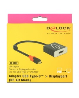 DeLOCK 63312 zewnętrzna karta graficzna usb 4096 x 2160 px Czarny