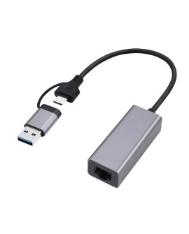 GEMBIRD ADAPTER USB TYP 3.1 + USB-C - LAN RJ45 GIGABIT 15CM