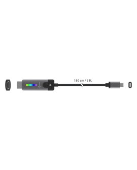 Adapter j5create USB-C to HDMI 2.1 8K Cable (USB-C m - 8K HDMI m 1,8m kolor srebrno czarny) JCC157-N
