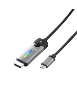Adapter j5create USB-C to HDMI 2.1 8K Cable (USB-C m - 8K HDMI m 1,8m kolor srebrno czarny) JCC157-N