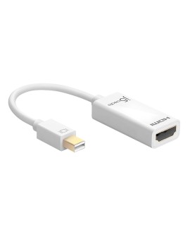 Adapter j5create mini DisplayPort to 4K HDMI Adapter (miniDP m - 4K HDMI f 125mm kolor biały) JDA159-N