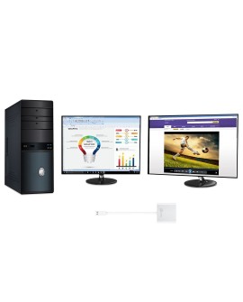 Adapter j5create USB 3.0 to Dual HDMI Multi-Monitor Adapter (USB3.0 m - 1x4K HDMI f + 1xHDMI f 20cm kolor srebrny) JUA365-N