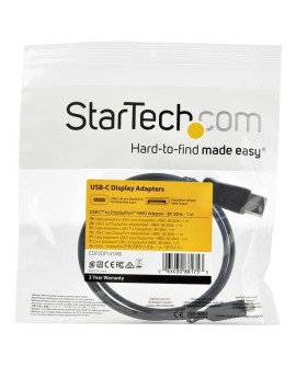 StarTech.com CDP2DP141MB adapter kablowy 1 m DisplayPort USB Type-C Czarny