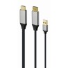 GEMBIRD AKTYWNY KONWERTER SYGNAŁU HDMI 4K NA DISPLAYPORT 2M, CZARNY