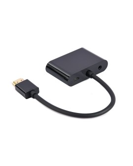 GEMBIRD ADAPTER HDMI MĘSKI DO HDMI ŻEŃSKI + VGA ŻEŃSKI Z AUDIO + PORT ZASILANIA