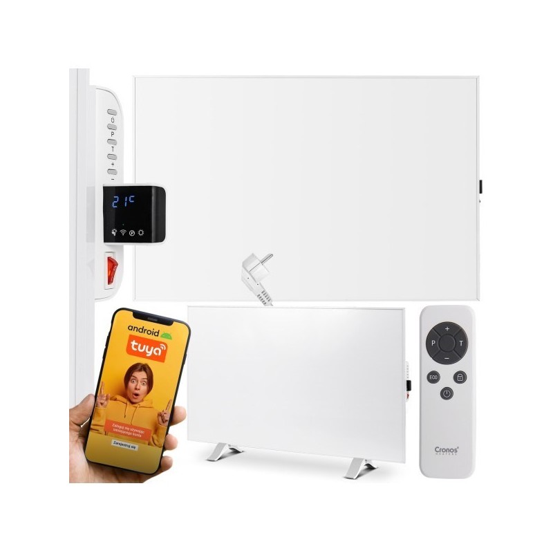 Promiennik podczerwieni Cronos Synthelith Pro CRP-500TWP 500W biały z WiFi i pilotem