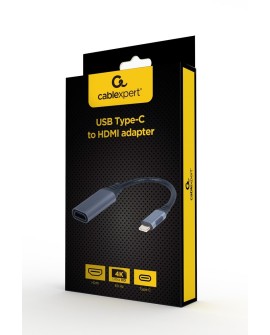 GEMBIRD ADAPTER USB TYP-C DO HDMI NA KABLU SZARY, 15CM
