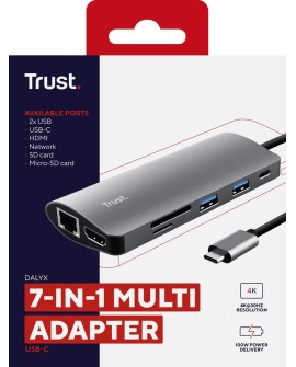 Adapter TRUST DALYX 7-IN-1 USB-C