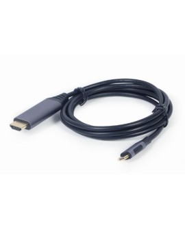 GEMBIRD ADAPTER USB TYP-C DO HDMI NA KABLU, 1.8M, 4K, KOLOR SZARY