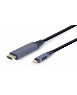 GEMBIRD ADAPTER USB TYP-C DO HDMI NA KABLU, 1.8M, 4K, KOLOR SZARY