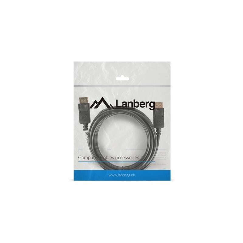 Kabel Lanberg CA-DPDP-10CC-0030-BK (DisplayPort M - DisplayPort M 3m kolor czarny)