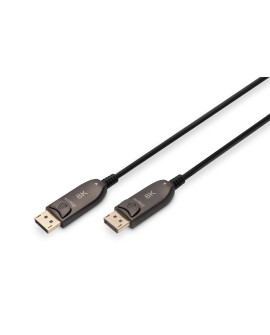 Kabel DP/DP M/M czarny 10m DisplayPort 1.4 Hybrydowy AOC 8K 60Hz UHD