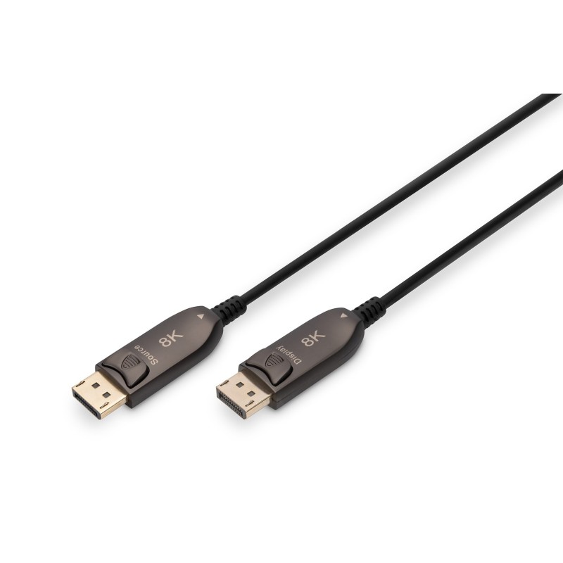 Kabel DP/DP M/M czarny 10m DisplayPort 1.4 Hybrydowy AOC 8K 60Hz UHD