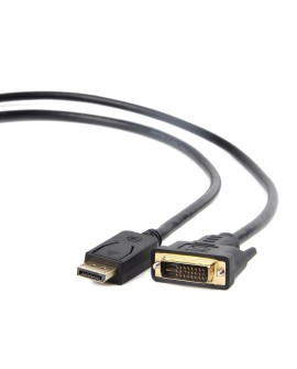 Kabel GEMBIRD CC-DPM-DVIM-6 (DisplayPort M - DVI-D M 1,8m kolor czarny)