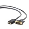 Kabel GEMBIRD CC-DPM-DVIM-6 (DisplayPort M - DVI-D M 1,8m kolor czarny)